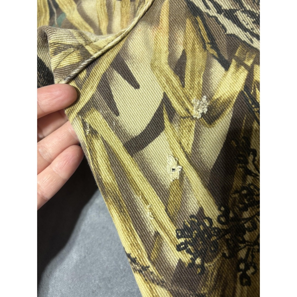 Wrangler Jeans Mens 44x34 Advantage Camo Straight Leg Hunting USA Denim Holes - Picture 8 of 13